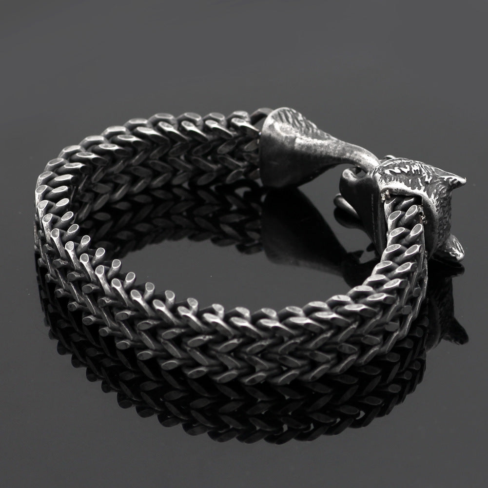 TOREVO Wolf Cuban Bracelet