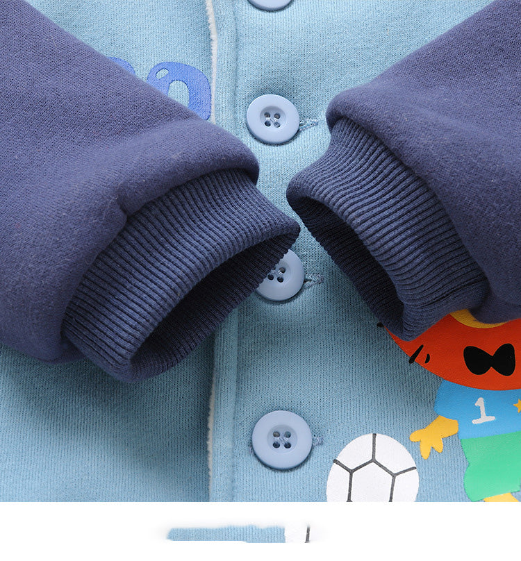 TOREVO Baby Fleece Hooded Jacket for Boys and Girls Winter