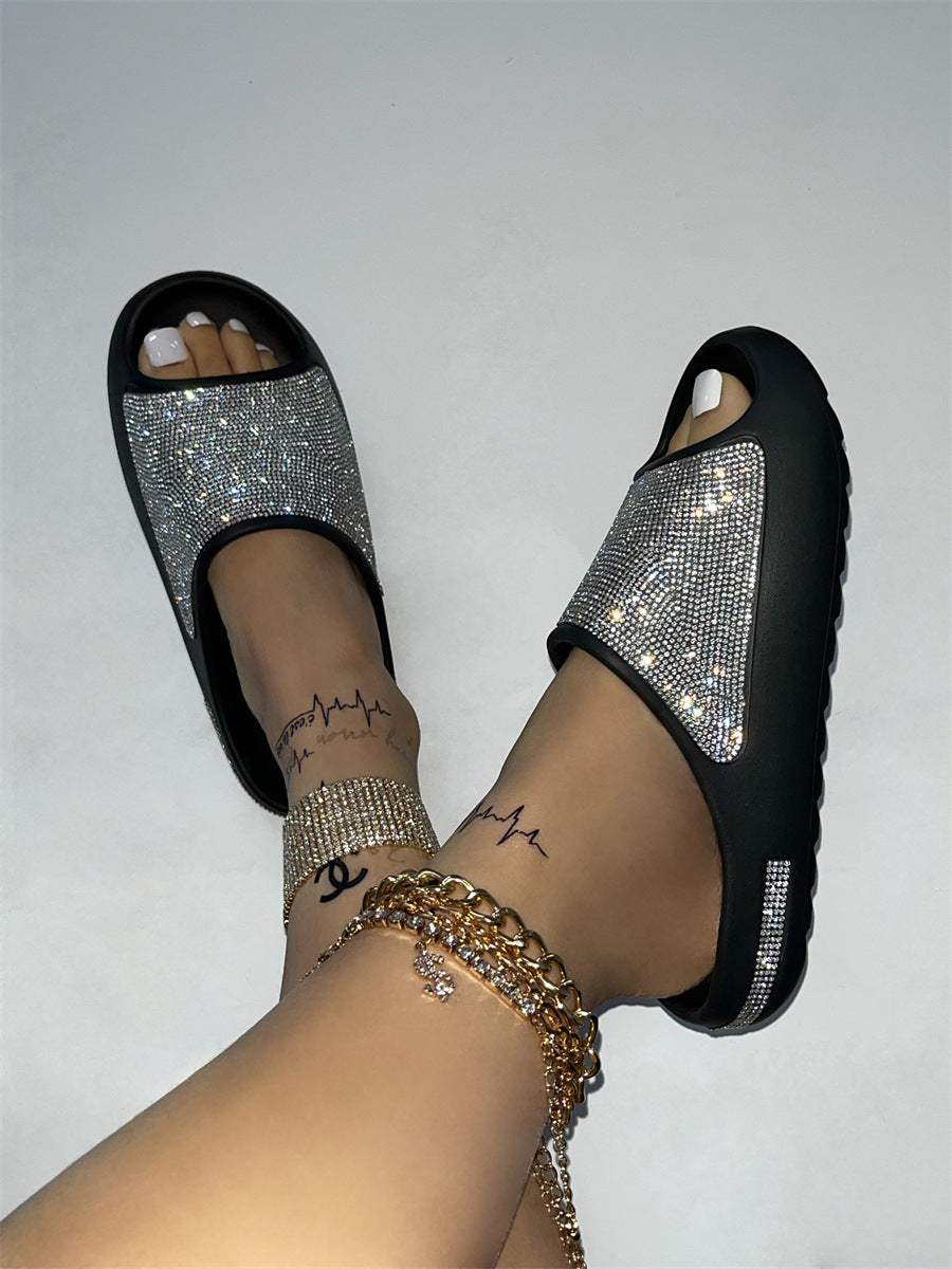 TOVERO - 2023 Women's Thick-Soled Diamond Slides Slippers