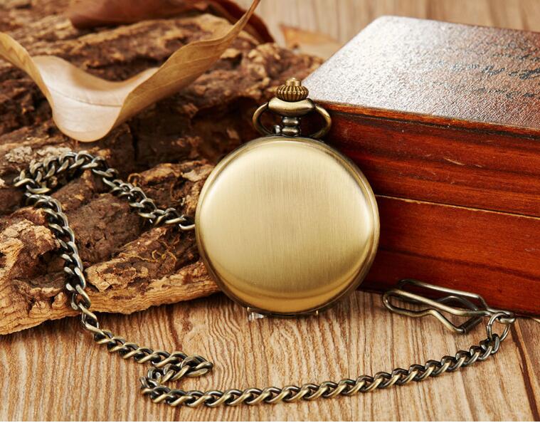 TOREVO Quartz Watch, Vintage Mechanical Watch, Bronze Pocket Watch
