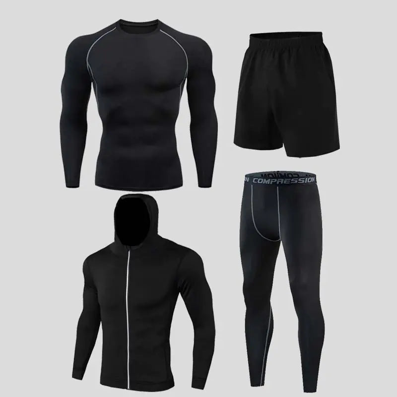 TOREVO Men's Fitness Outfit Set for Gym and Running