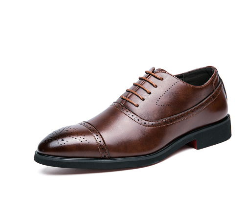 TOREVO Men's Casual British Leather Shoes