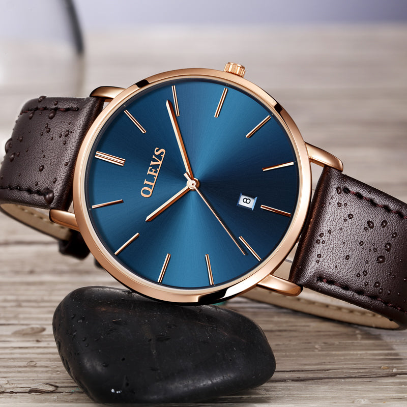 TOREVO Sovereign Date Watch — blue