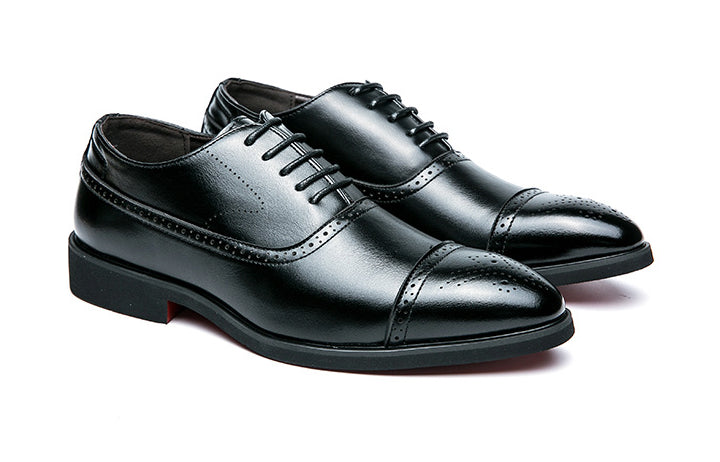 TOREVO Men's Casual British Leather Shoes