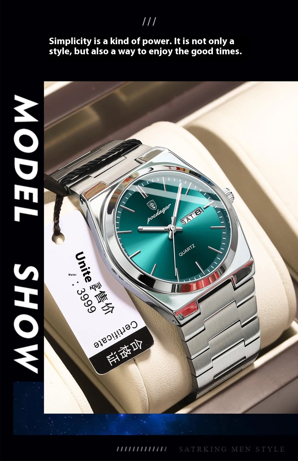 TOREVO Aria 38 — Ultra-Slim Quartz Watch