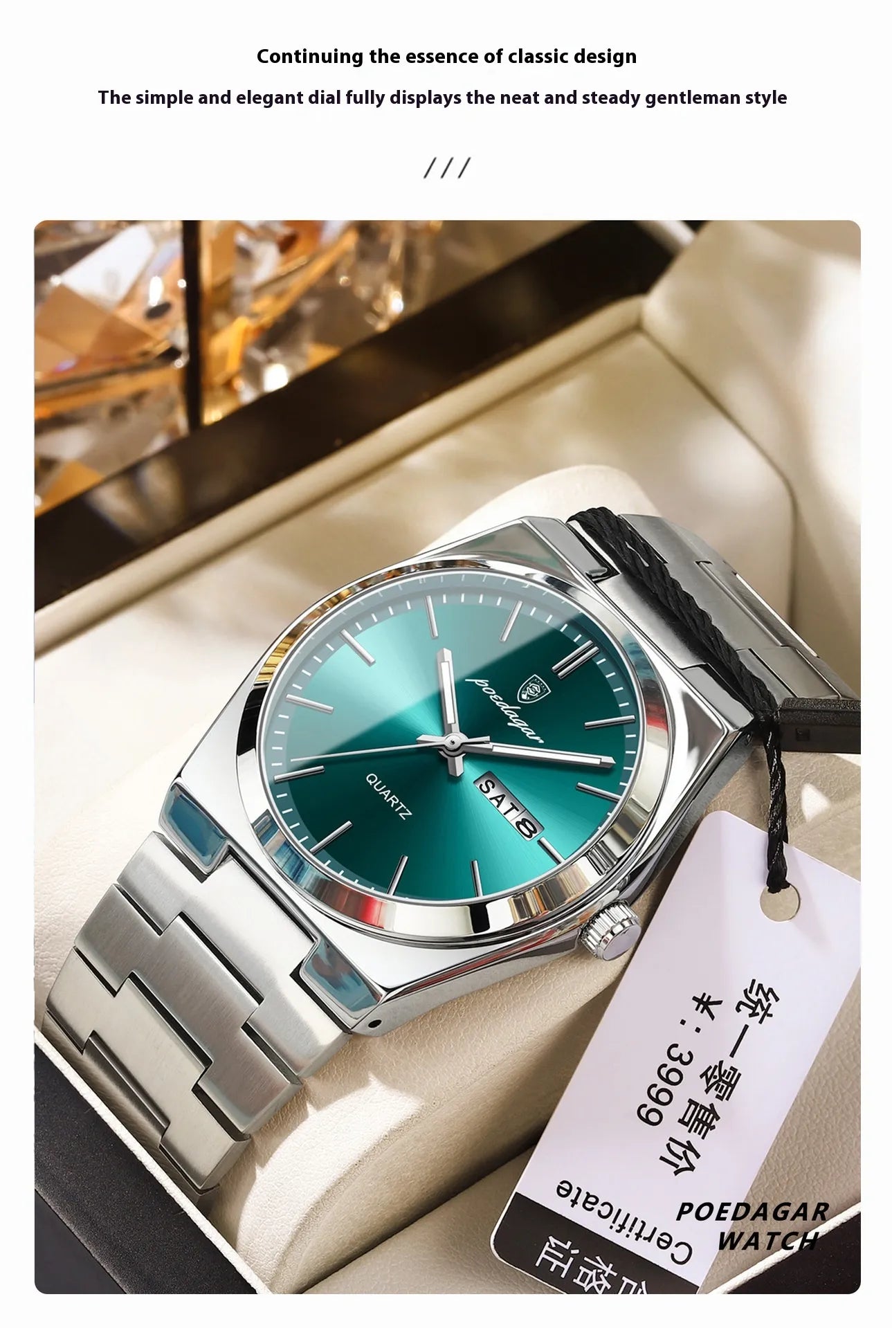 TOREVO Aria 38 — Ultra-Slim Quartz Watch
