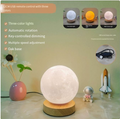 TOREVO 3D Moon Lamp with Wooden Base Night Light