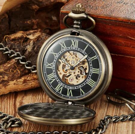 TOREVO Quartz Watch, Vintage Mechanical Watch, Bronze Pocket Watch