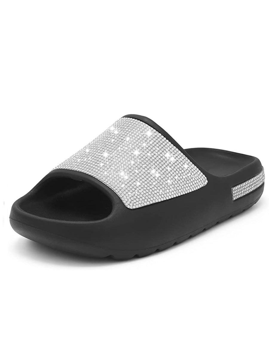 TOREVO - 2023 Women's Thick-Soled Diamond Slides Slippers
