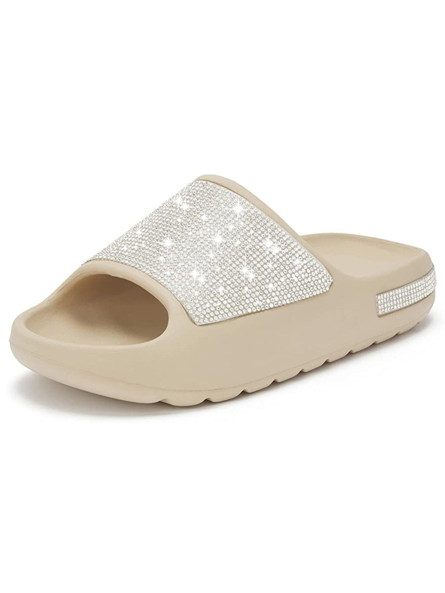 TOREVO - 2023 Women's Thick-Soled Diamond Slides Slippers